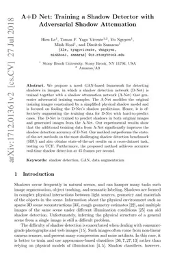 A+D Net: Training a Shadow Detector with Adversarial Shadow Attenuation