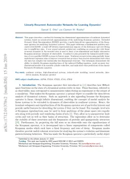 Linearly-Recurrent Autoencoder Networks for Learning Dynamics