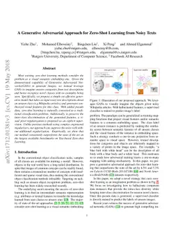 A Generative Adversarial Approach for Zero-Shot Learning from Noisy
  Texts