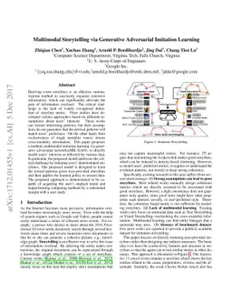 Multimodal Storytelling via Generative Adversarial Imitation Learning