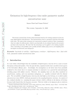 Estimation for high-frequency data under parametric market
  microstructure noise