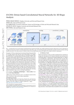 O-CNN: Octree-based Convolutional Neural Networks for 3D Shape Analysis