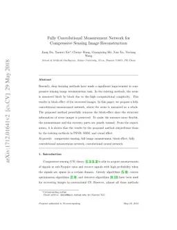 Fully Convolutional Measurement Network for Compressive Sensing Image
  Reconstruction