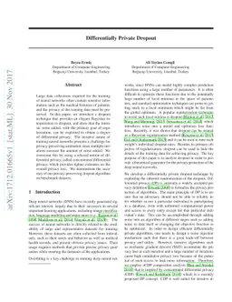 Differentially Private Dropout