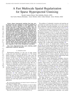 Tech Report: A Fast Multiscale Spatial Regularization for Sparse
  Hyperspectral Unmixing