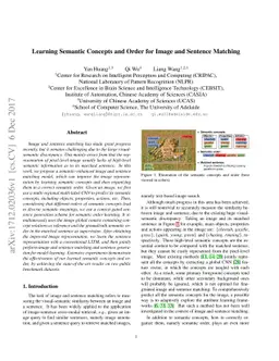 Learning Semantic Concepts and Order for Image and Sentence Matching