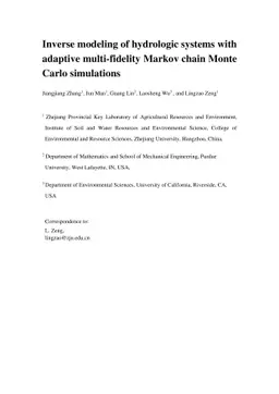 Inverse modeling of hydrologic systems with adaptive multi-fidelity
  Markov chain Monte Carlo simulations