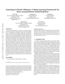 Listening to Chaotic Whispers: A Deep Learning Framework for
  News-oriented Stock Trend Prediction