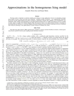 Approximations in the homogeneous Ising model