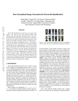 Pose-Normalized Image Generation for Person Re-identification