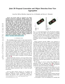 Joint 3D Proposal Generation and Object Detection from View Aggregation