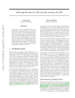 Achieving the time of $1$-NN, but the accuracy of $k$-NN