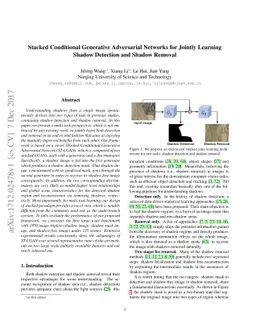Stacked Conditional Generative Adversarial Networks for Jointly Learning
  Shadow Detection and Shadow Removal