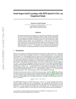 Semi-Supervised Learning with IPM-based GANs: an Empirical Study