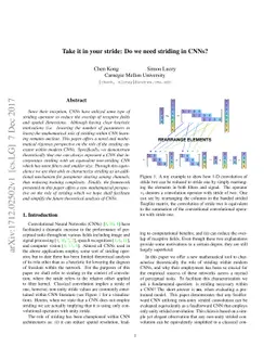 Take it in your stride: Do we need striding in CNNs?