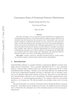 Convergence Rates of Variational Posterior Distributions