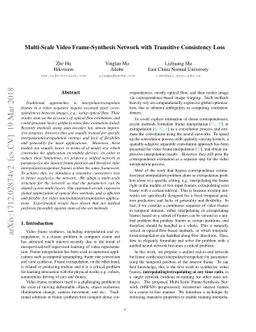Multi-Scale Video Frame-Synthesis Network with Transitive Consistency
  Loss