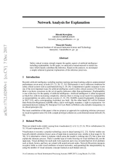 Network Analysis for Explanation