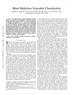 Blind Multiclass Ensemble Classification