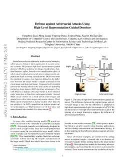 Defense against Adversarial Attacks Using High-Level Representation
  Guided Denoiser