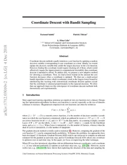 Coordinate Descent with Bandit Sampling