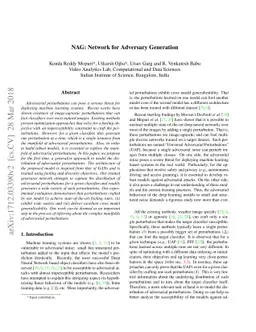 NAG: Network for Adversary Generation