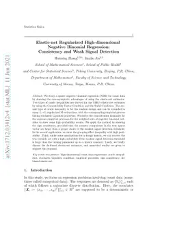 Elastic-net Regularized High-dimensional Negative Binomial Regression:
  Consistency and Weak Signals Detection