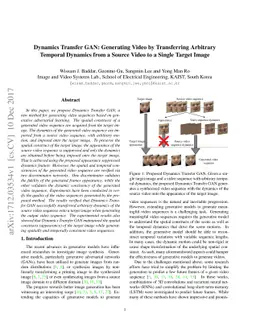 Dynamics Transfer GAN: Generating Video by Transferring Arbitrary
  Temporal Dynamics from a Source Video to a Single Target Image