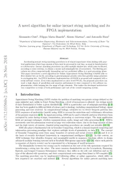 A novel algorithm for online inexact string matching and its FPGA
  implementation