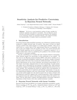 Sensitivity Analysis for Predictive Uncertainty in Bayesian Neural
  Networks