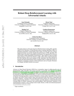 Robust Deep Reinforcement Learning with Adversarial Attacks