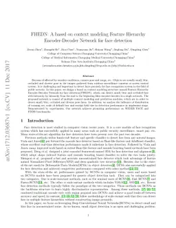 FHEDN: A based on context modeling Feature Hierarchy Encoder-Decoder
  Network for face detection