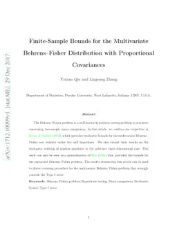 Finite-sample bounds for the multivariate Behrens-Fisher distribution
  with proportional covariances