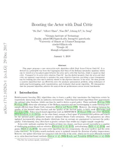 Boosting the Actor with Dual Critic