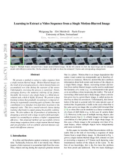 Learning to Extract a Video Sequence from a Single Motion-Blurred Image