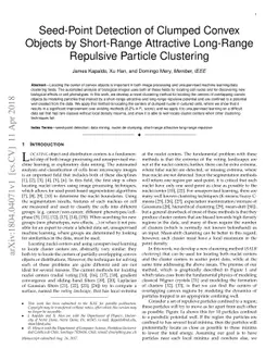 Seed-Point Detection of Clumped Convex Objects by Short-Range Attractive
  Long-Range Repulsive Particle Clustering