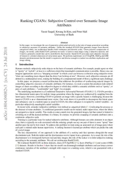 Ranking CGANs: Subjective Control over Semantic Image Attributes