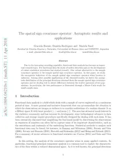 The spatial sign covariance operator: Asymptotic results and
  applications