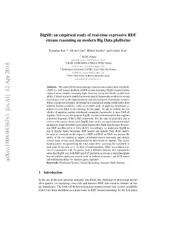BigSR: an empirical study of real-time expressive RDF stream reasoning
  on modern Big Data platforms