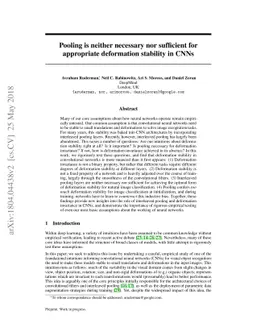 Pooling is neither necessary nor sufficient for appropriate deformation
  stability in CNNs