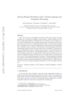 Solving Bongard Problems with a Visual Language and Pragmatic Reasoning