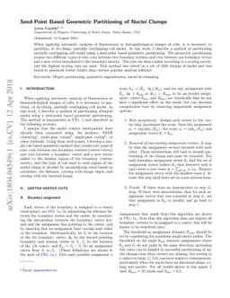Seed-Point Based Geometric Partitioning of Nuclei Clumps