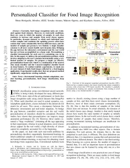 Personalized Classifier for Food Image Recognition
