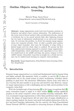 Outline Objects using Deep Reinforcement Learning