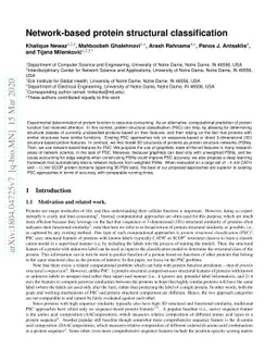 Network-based protein structural classification