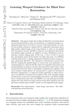 Learning Warped Guidance for Blind Face Restoration