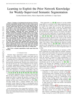 Learning to Exploit the Prior Network Knowledge for Weakly-Supervised
  Semantic Segmentation