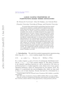 Large Sample Properties of Partitioning-Based Series Estimators