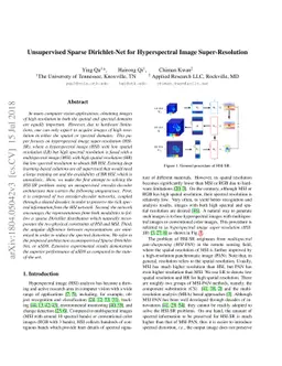 Unsupervised Sparse Dirichlet-Net for Hyperspectral Image
  Super-Resolution