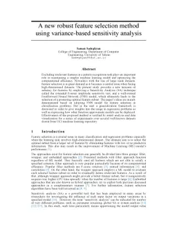 A new robust feature selection method using variance-based sensitivity
  analysis